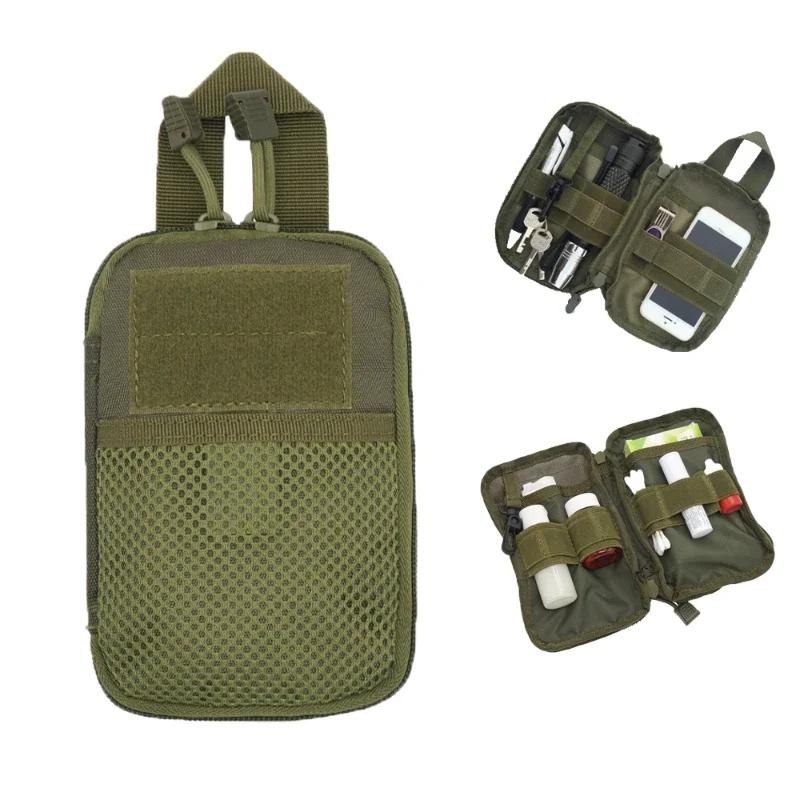 Outdoor Tactical Molle Pouch Belt Men Waist Pack Bag Small Pocket Waist Pack Running Pouch Travel Camping Bags Soft Back