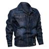 New casual men's denim jacket plus size men's multi-pocket lapel jacket men's
