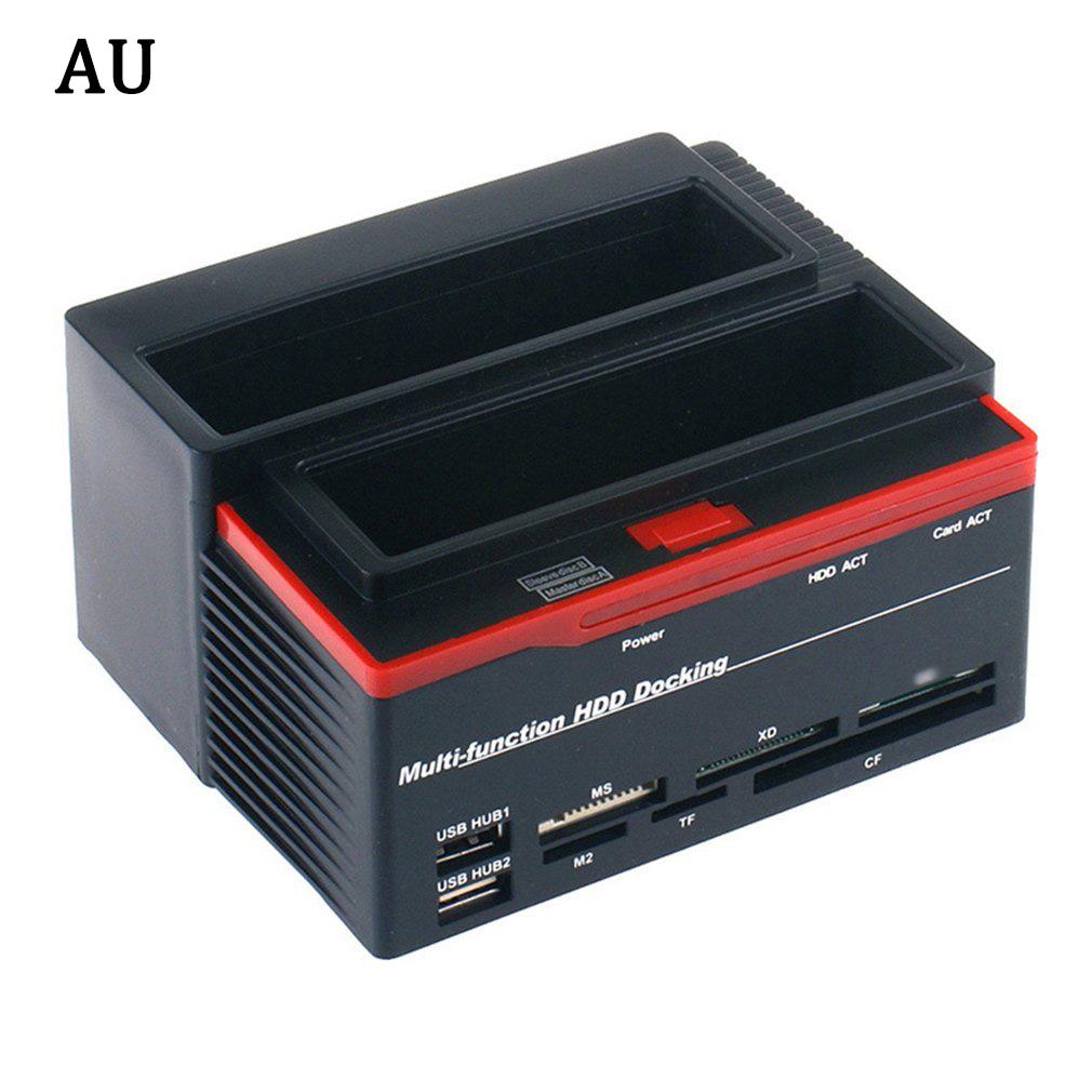 

Зовнішній корпус для HDD 2.5/3.5 SATA IDE Мобільний бокс для жорсткого диска Док-станція для HDD 2 порти USB 2.0 Хаб USB 2.0 Зчитувач карт пам яті MS/M2/XD/CF/SD/TF
