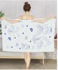 Women's Cartoon Print Anti-Exposure Bath Skirt Towel - Versatile Wear for Beach, Beauty Salon, and Steaming