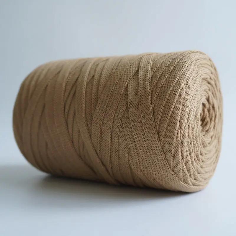 Flat Knitted Fabric Thread, Hollow Yarn Flat Ribbon Thread, DIY Handmade Woven Bag Hook Sandals 250g Crocheting