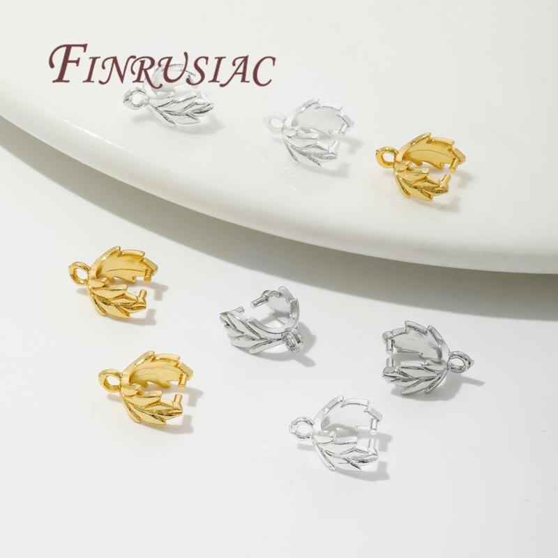 10-30Pcs/Lot Pendant Clip Clasp 18K Gold Plated Pinch Pendant Bails Supplies For Jewelry Connectors,DIY Earring Accessories