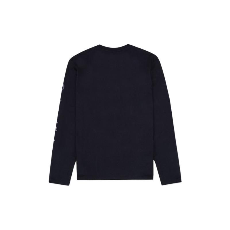 Calvin Klein Logo Print Round Neck Long Sleeve T-Shirt Men Tops Black 40IC847-001
