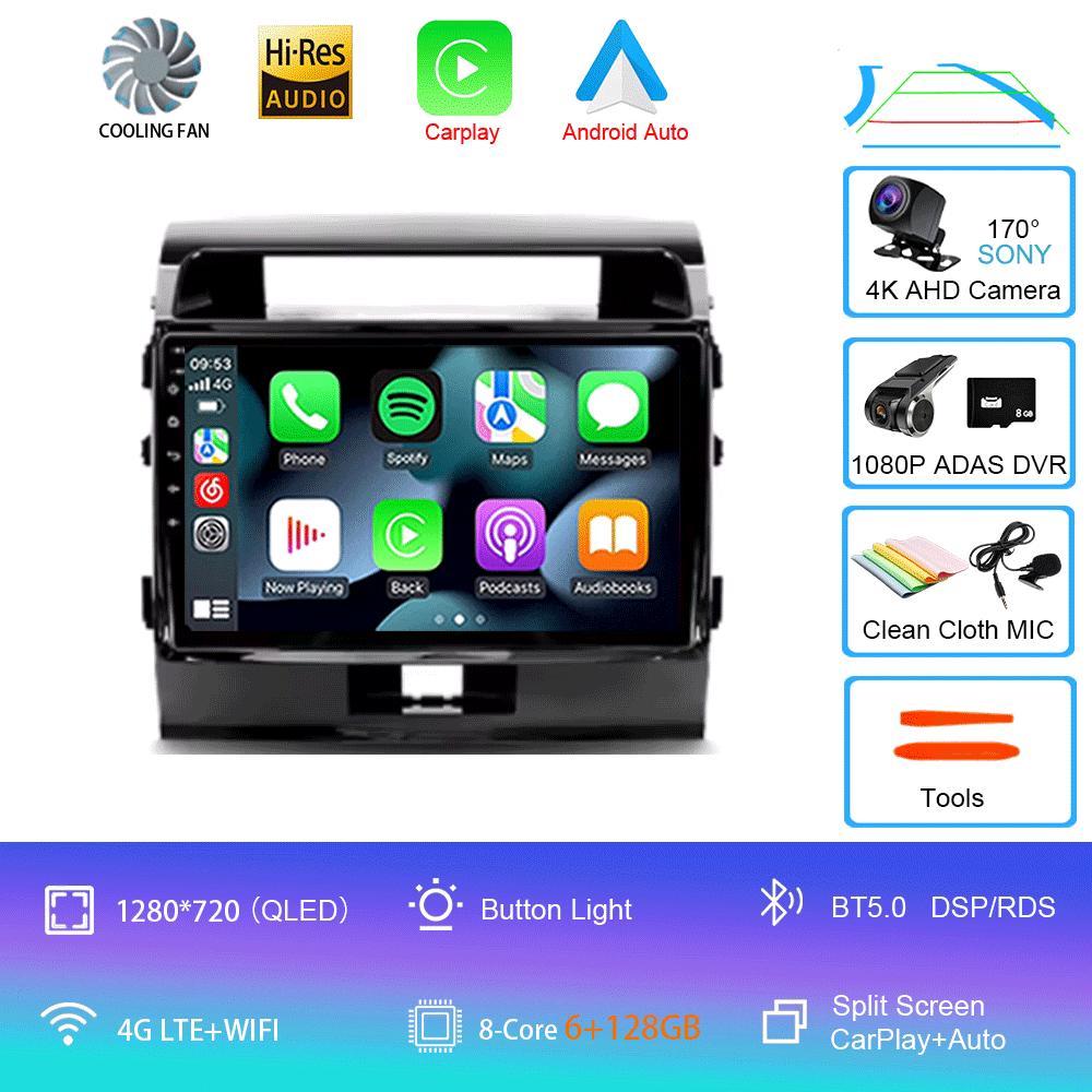 10.1 Inch Android For Toyota Land Cruiser 200 2007 - 2015   Car Radio Multimedia Player Navigation GPS Wireless Carplay DSP Wifi