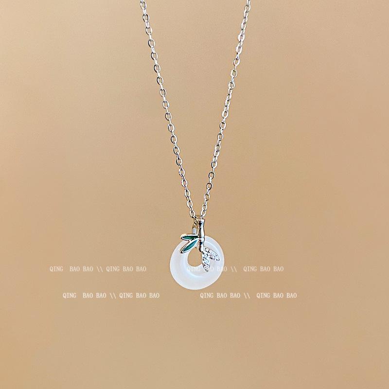 Zen Retro Chinesische Keramik Halskette - Handgewebtes Nischendesign für Frauen