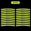 Car Wheel Hub Reflective Stickers Tire Rim Luminous Accessories For Volkswagen Santana GTI Rline Polo Golf Passat B5 B6 Touran Magotan