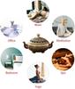Mini Alloy Hollow Burner Vertical Incense Holder Home Office Desk Decoration Creative Portable  Aromatherapy Burner gift for man