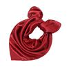 Fashion Satin Silk Square Scarf For Muslim Women Solid Color Soft Bandana Ladies Headband Casual Scarves 60*60Cm