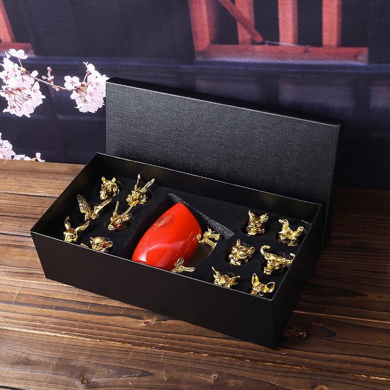 Changqi Chinese Zodiac Baijiu Cup and Decanter Set