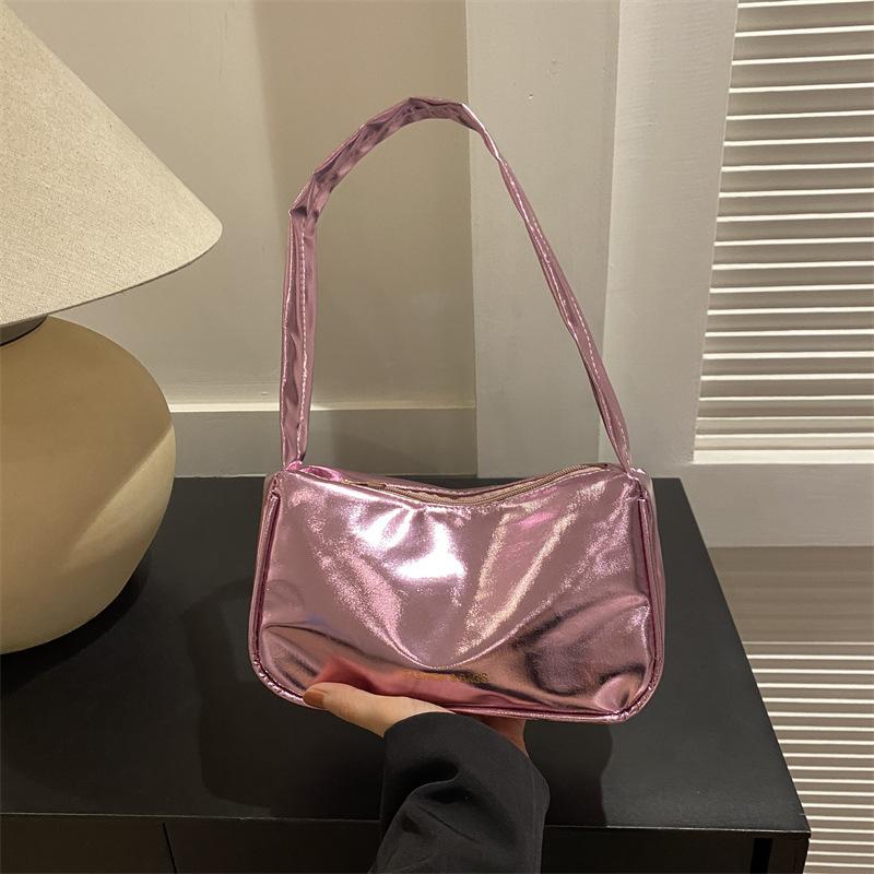 Laser Trend Candy Color Personality Foreign Simple Commuter Tote Fashion Hand-Held Armpit Small Square Women'S Bag