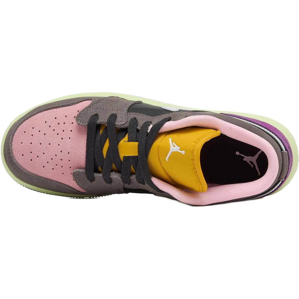 Air Jordan 1 Low SE GS Tokyo Bio Hack Kids Sneakers Grey Oil-Grey Cave-Stone HQ2021-005