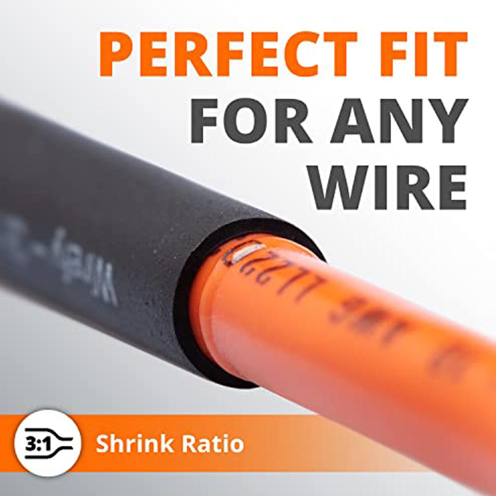 3:1 Shrinkable Heat Shrink Tube 270pcs Wire Shrinking Wrap Tubing Waterproof Wire Connect Cover Protection with 300W Hot Air Gun