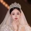 European and American Light Luxury Bride's Crown Shining Crystal Headwear  Princess Birthday Style Crown Wedding Beauty Pageant Accessories