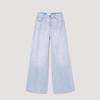 OVVOVV Women's Mid-Waist Wide-Leg Denim Jeans