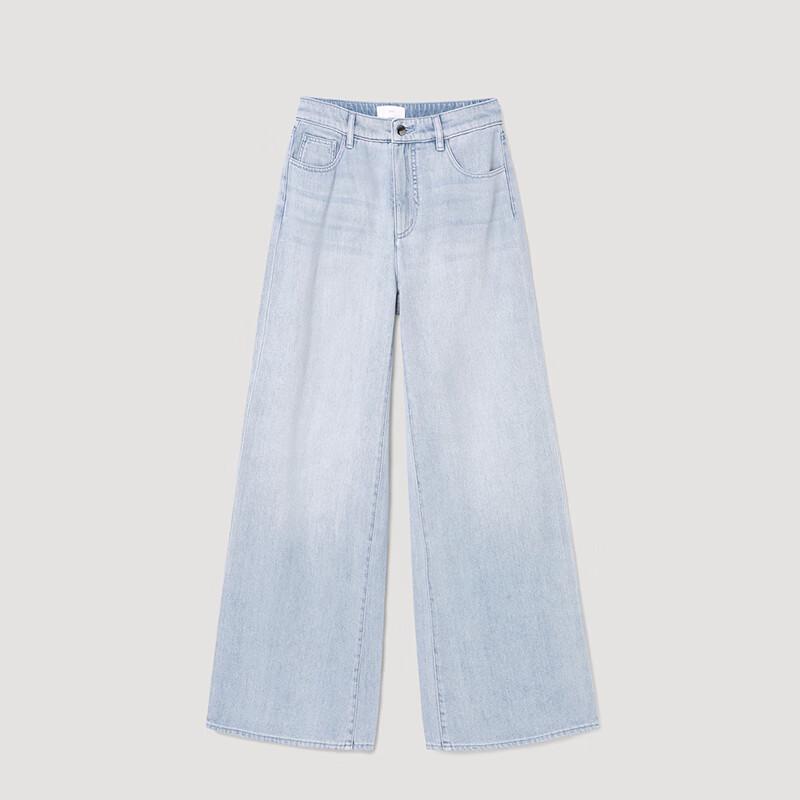 OVVOVV Women's Mid-Waist Wide-Leg Denim Jeans