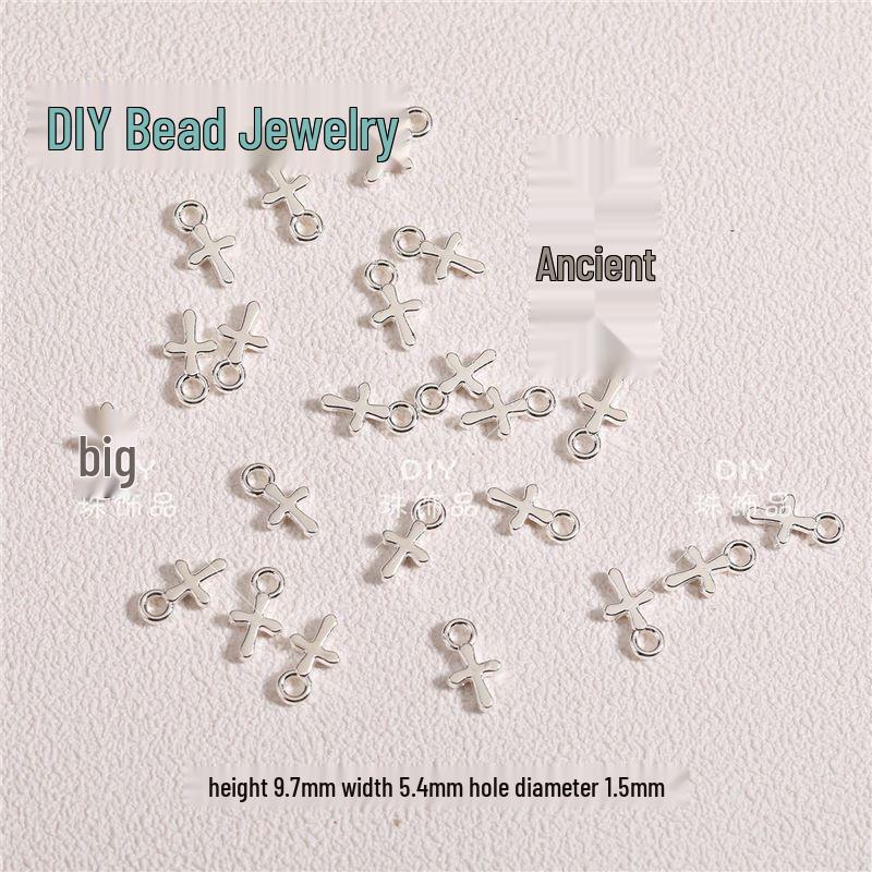 Starlight Moon Bell Pendant Tassel Jewelry DIY Materials - Silver Necklace/Bracelet Beading Accessories