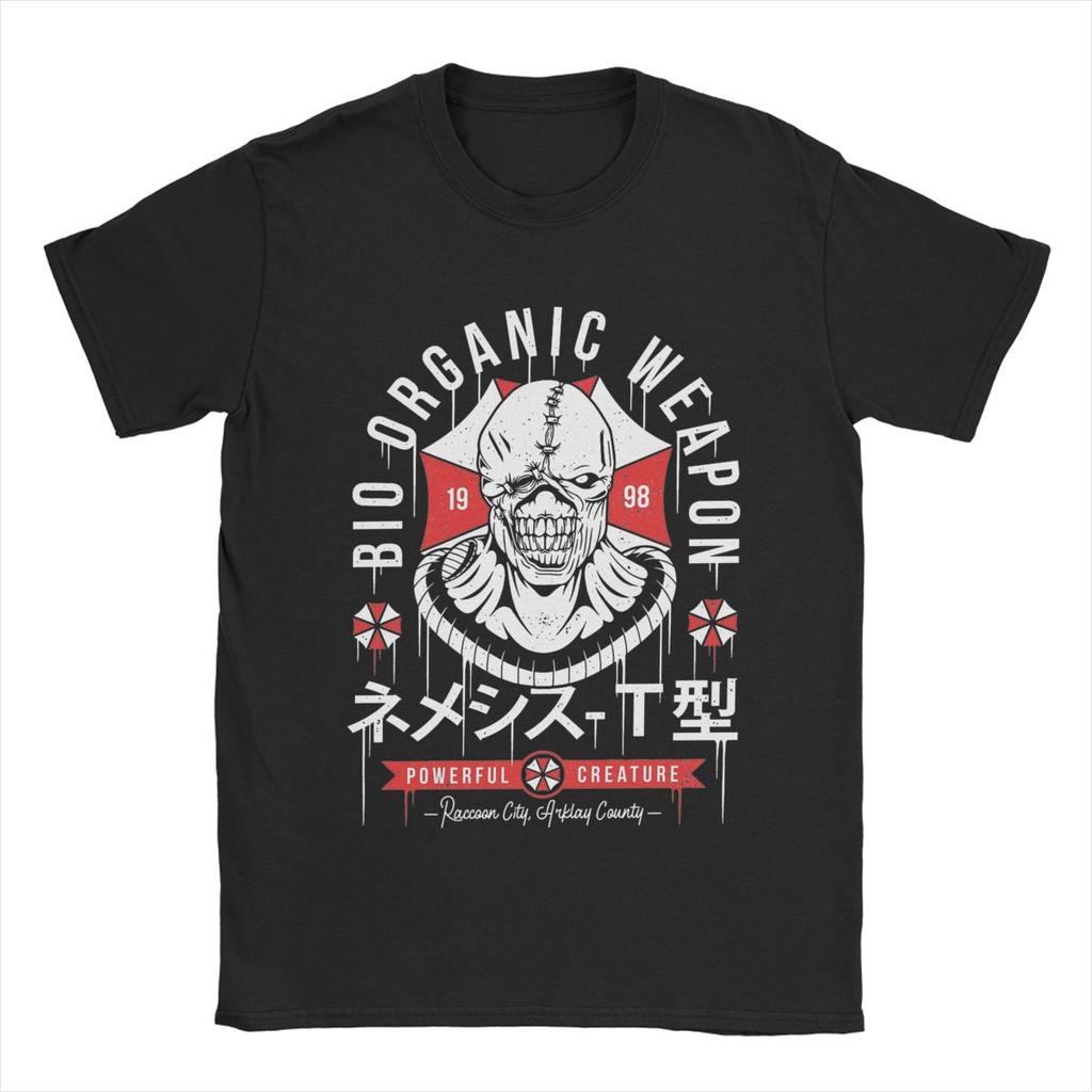 Men T-Shirts Bio Organic Weapon Residents Evils Novelty 100% Cotton Tees Short Sleeve T Shirts Round Neck Clothing Gift Idea