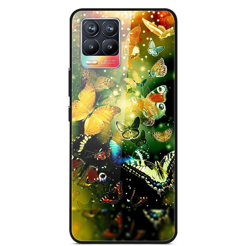Glass Back Cover For Realme 8 Pro Case Tempered Glass Case For Realme 8 Pro 8i Realme 8 5G Phone Case Cover Realme8 5G Pro Funda