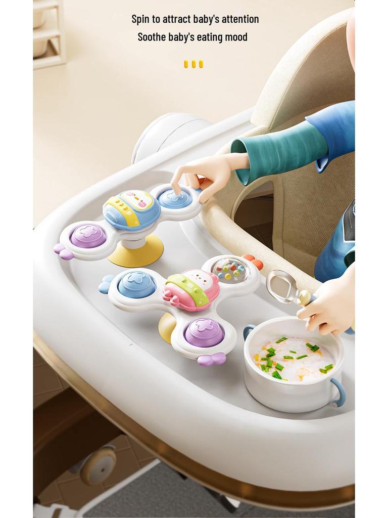 Baby Spinning Teether Toy with Suction Cup for 6-12 Month Infants