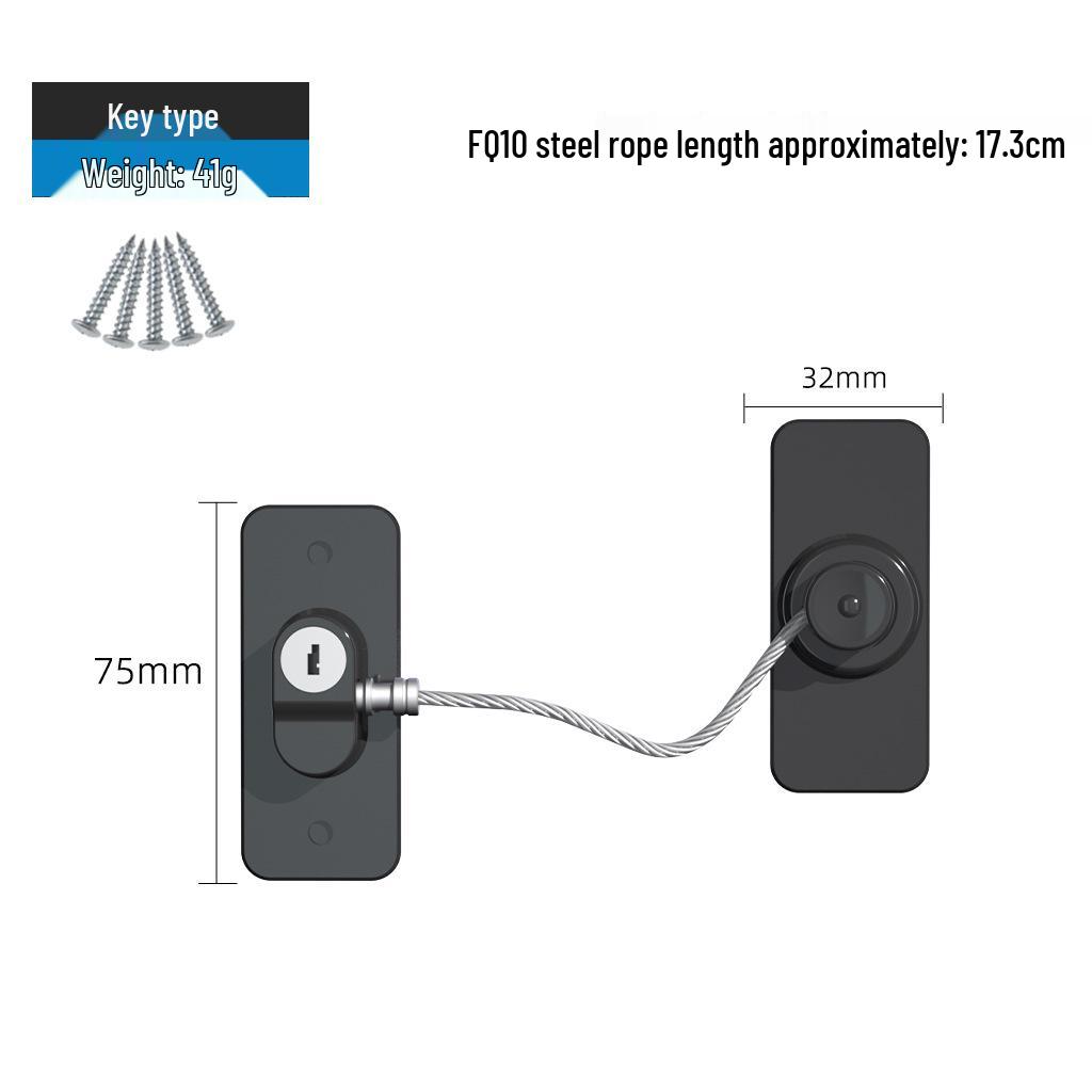 Multi-Functional No-Punch Window & Door Lock, Childproof Refrigerator & Drawer Lock
