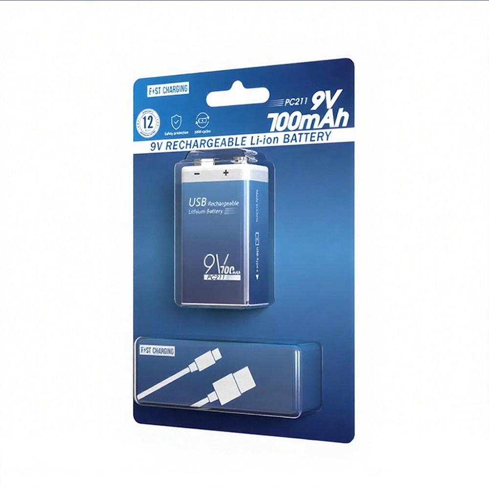 

Батарея 6F22 9 В Li-ion литиевая, кабель для зарядки Type-C, литий-ионная аккумуляторная батарея для модели RC вертолета, микрофона, игрушки, металлодетектора 700mah