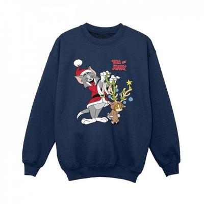 Tom & Jerry Boys Christmas Ren Sweatshirt