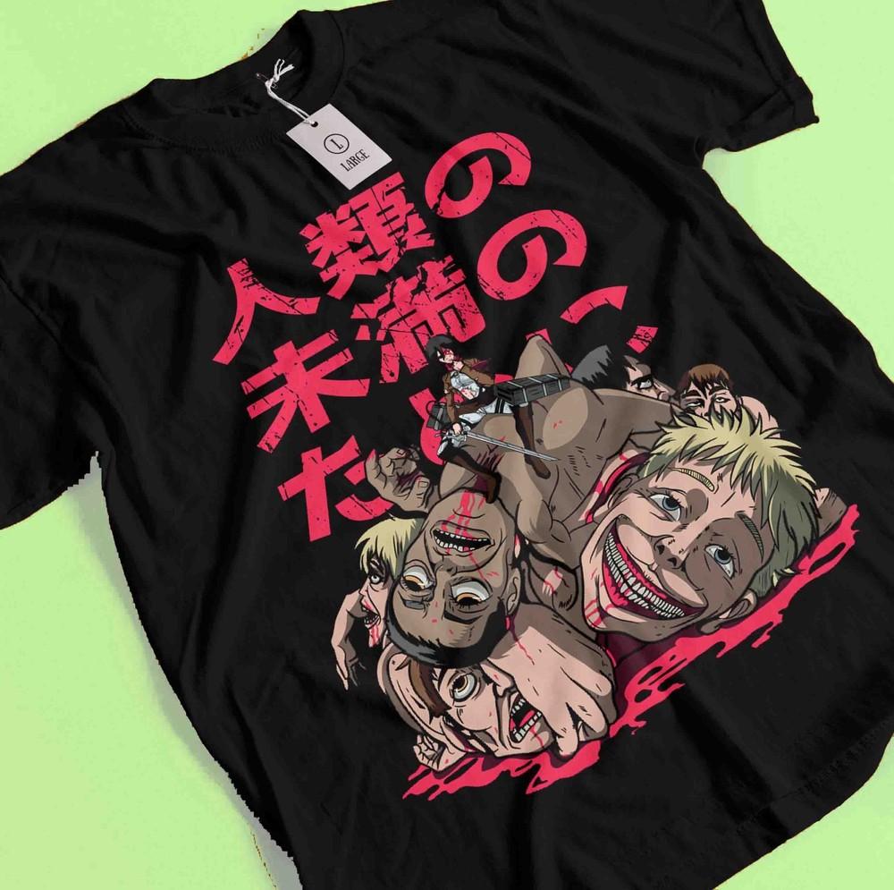 

Футболка Атака Титанов Эрен Микаса Футболка Леви Футболка AOT Эрвин Ханге Армин Футболка 4XL