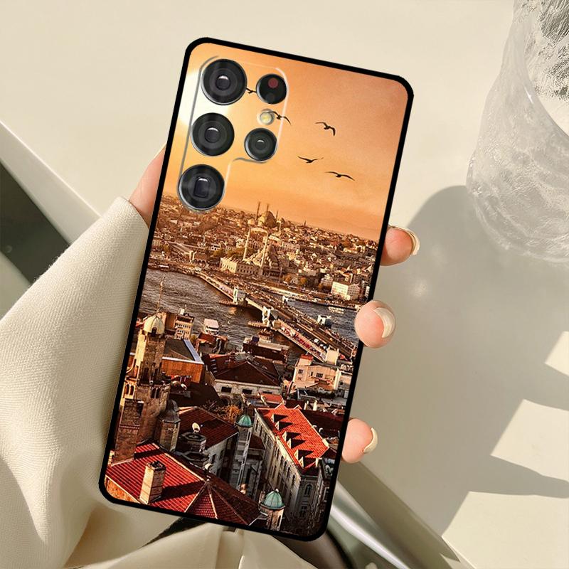 Turkey Istanbul Scenery Building Case For Samsung Galaxy S25 S24 S23 S22 S21 S20 Ultra S9 S10 Plus S21 FE S25 FE Back Cover