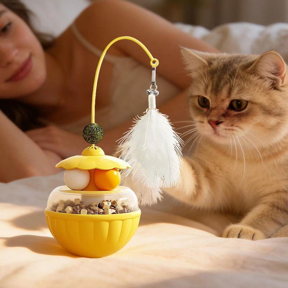 With Bells Cat Teaser Toy Long Pole Interactive Cat Toy Treat Dispenser  Daily Entertainment