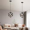 Geometric Vintage Geometry Pendant Light Industrial Retro Metal Hanging Lamp E27 Base Lighting Fixture Indoor Decoration Hot