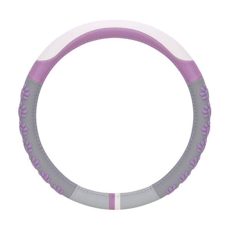Car Steering Wheel Cover Universal Anti-Slip Cat Claws Leather Car Steering Wheel Protective Cover 38CM Cute Pink Type O DD D