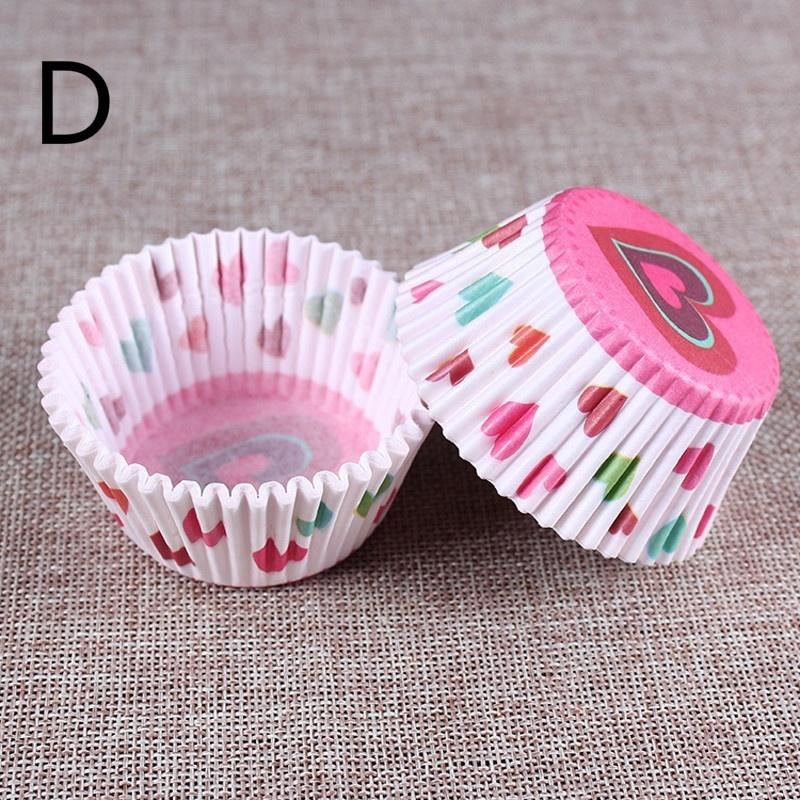 New 100Pc/Set Creative Paper Cake Cups Suitable Household Handmake Diy Cake Box Party Kitchen Baking Tray Cupcake Supplies