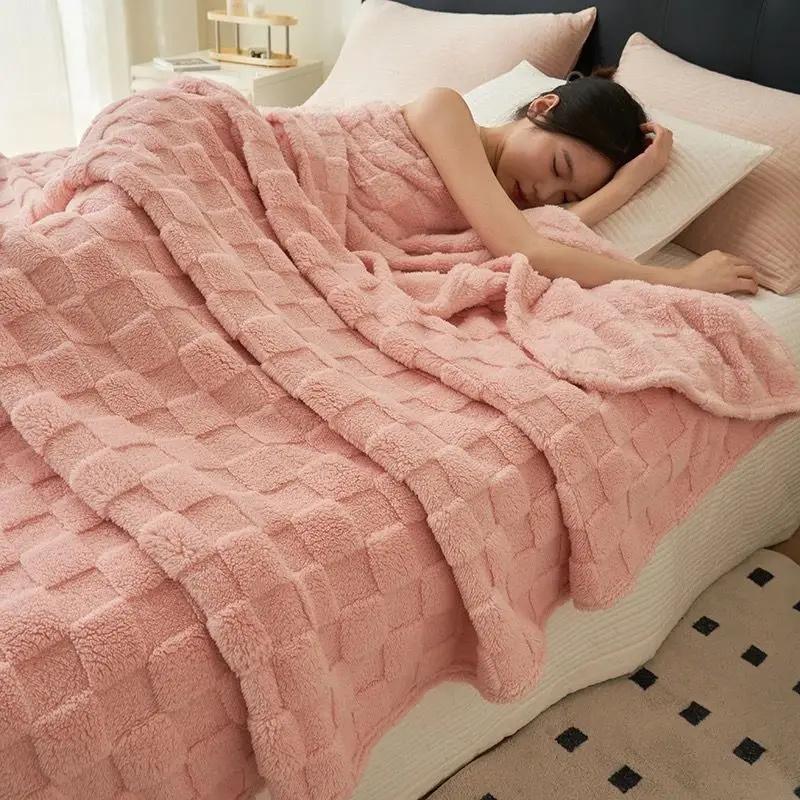 Flanell Korallenfleece Decke Weiche Überwürfe Decken für Sofa Bett Plüsch Taffeta Fleece Weich Dicke Bettdecken