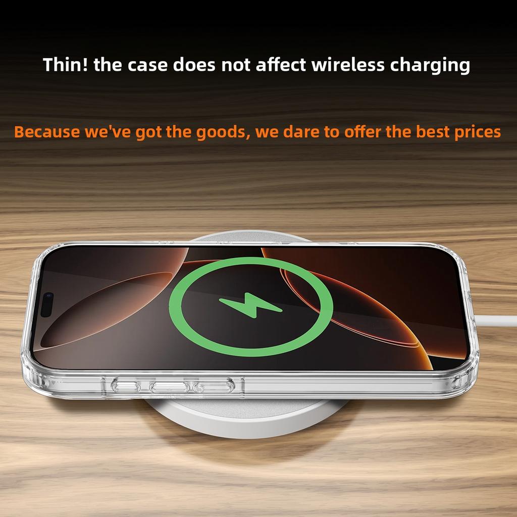 Transparent Clear Magnetic Wireless Charging Protection Phone Case for IPhone 17 Pro Max 17 Air iPhone17 Camera Protect Cover