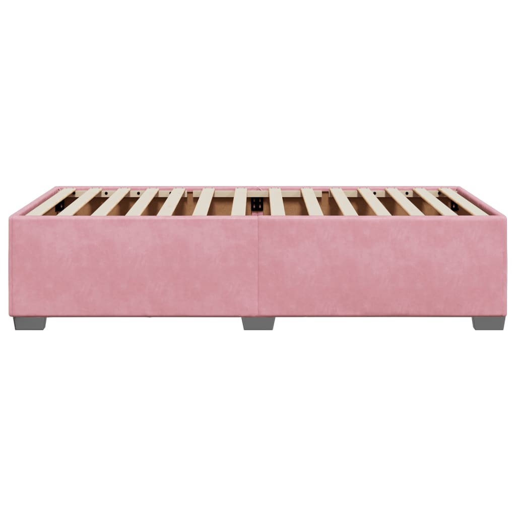 Pink Bed Frame 31.5 x78.7 Velvet