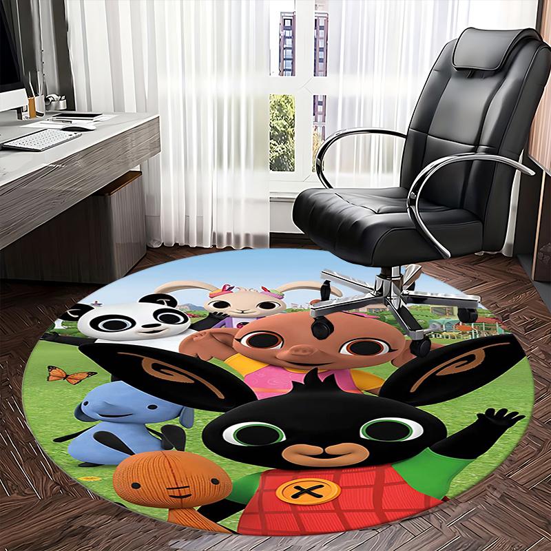 

Bing,Panda Chair mat Round Rug Office carpet, Machine Washable, Non slip, Suitable for Living Rooms, Bedrooms 120cm