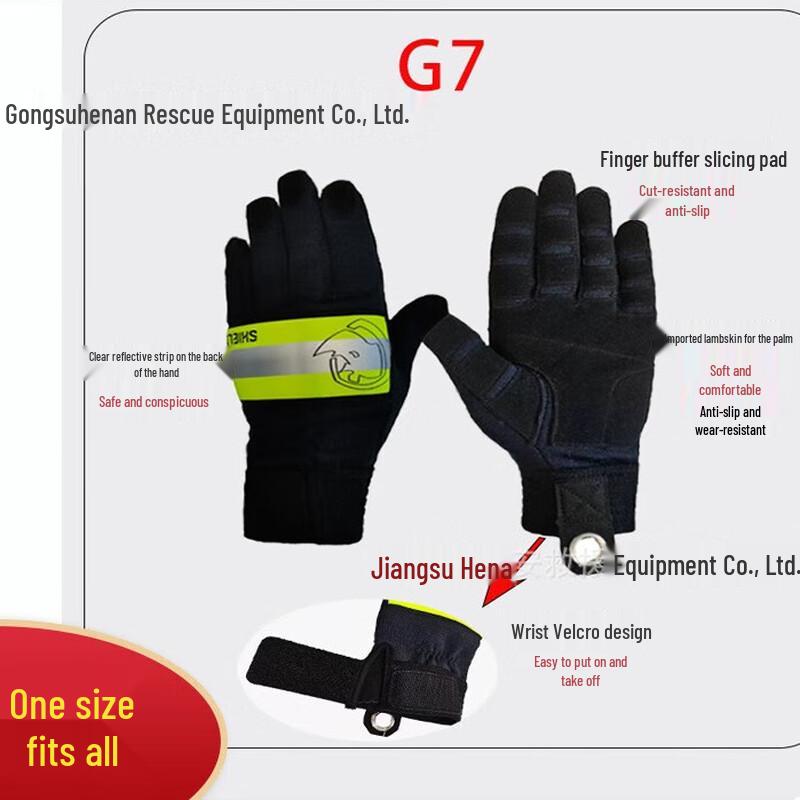 Firefighter Training and Rescue Gloves One Size