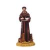 Ručně malované sošky svatého Františka s ptáčkem, křížek, stolní socha, sběratelská figurka z pryskyřice, dárek do domácnosti