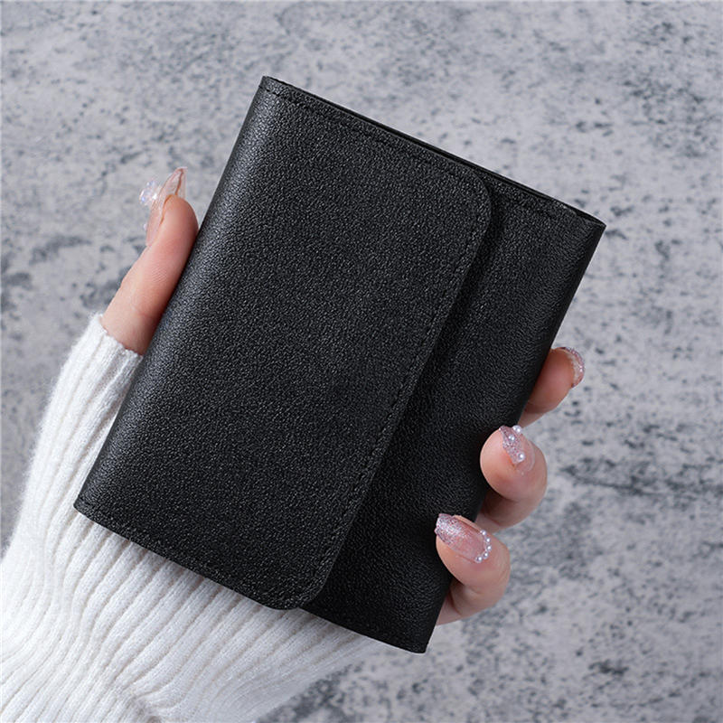 Simple Short Wallet for Women Fashion Ultra Thin Ladies Card Holder Multi Function Change Purse Cute Elegant Slim Pocket