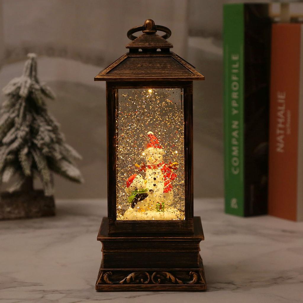 Christmas Decoration Crafts Water-injected Wind Lanterns Christmas Atmosphere Lights Water-injected Snow Music