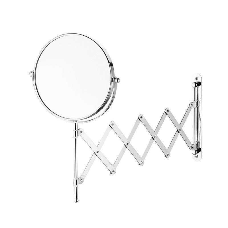 Wall-Mounted Double-Sided Magnifying Makeup Mirror: High-Definition Telescopic Folding Vanity Design
