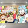 Rick And Morty Fans Child Birthday Party Decoration Anime Character Cake Topper Balloon Set Baby Shower Banner Adults Kids Gift