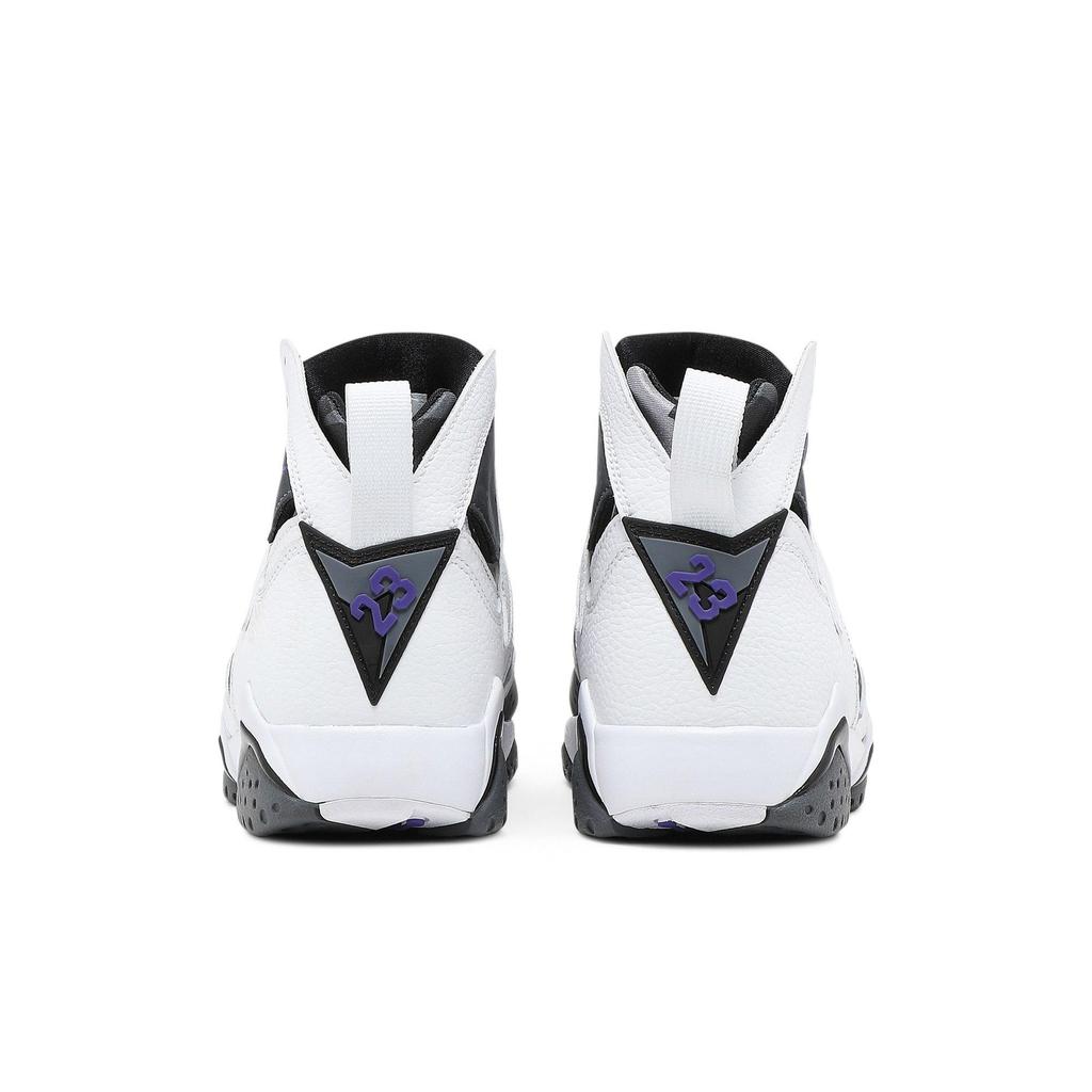 Air Jordan 7 Retro 'Flint' 2021 (Unisex) White / Flint Grey / Black / Varsity Purple Vintage Basketball Shoes CU9307 100