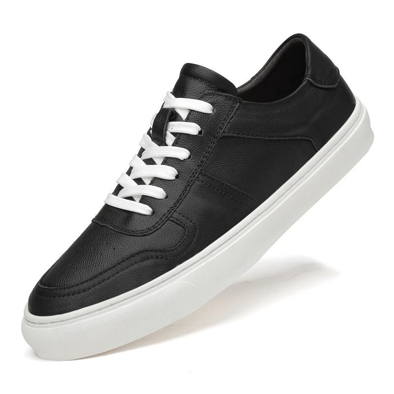 

Повседневные маленькие белые туфли модный тренд мужские зеленые уличные прогулочные кеды из первого слоя коровьей кожи на шнуровке мужские туфли 45 чёрный