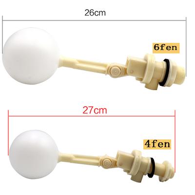 Verstellbares Schwimmerventil 1/2" 3/4" Für Wasserschale Automatisches Nachfüll-Schwimmerventil Wasserregelschalter Für Wassertank