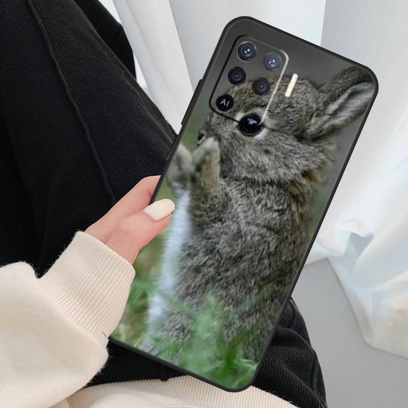 Baby Kaninchen Hasen Hülle Für Oppo A96 A76 A16 A60 A98 A58 A78 A18 A38 A80 A40 A77 A57 A17 A74 A54 A94 A15 A5 Pro