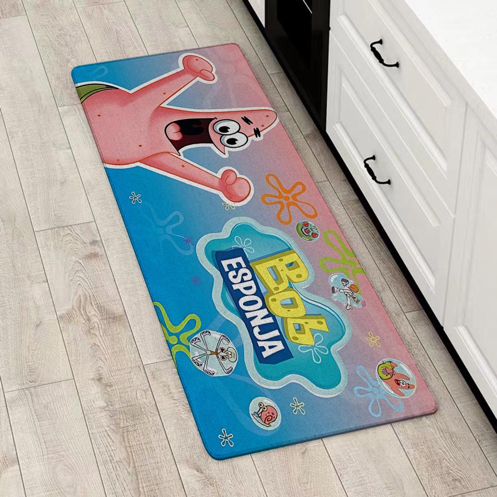 Entrance Front Door Doormat Anime S-SpongeBobs Non-slip Kitchen Rug Living Room Rugs Balcony Bathroom Foot Mat Floor Mats Carpet