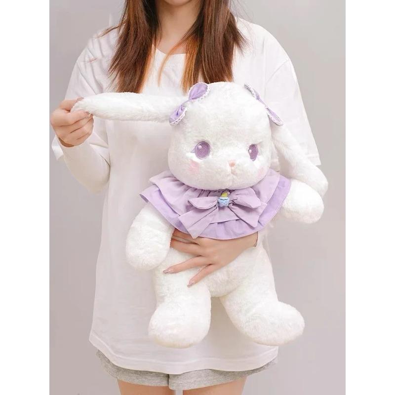 Kawaii Japan Lolita Bunny Bear Doll Kids Soft Plush Rabbit Stuffed Animals Hug Cuddly Throw Pillow Children Girl Birthday Gift