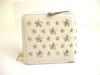 Authentic Jimmy Choo Stars Chalk Leather Bifold Wallet Compact Wallet #a859  Open Box