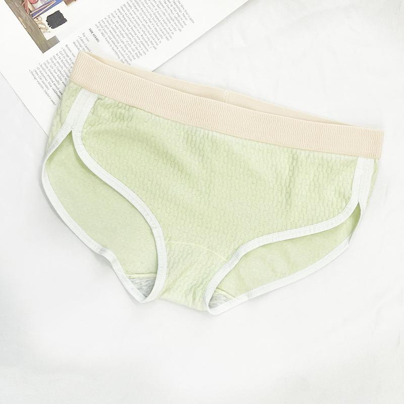 Spring Solid Color Women's Underwear Multi-color Simple Mid Waist Breathable Triangle Pants